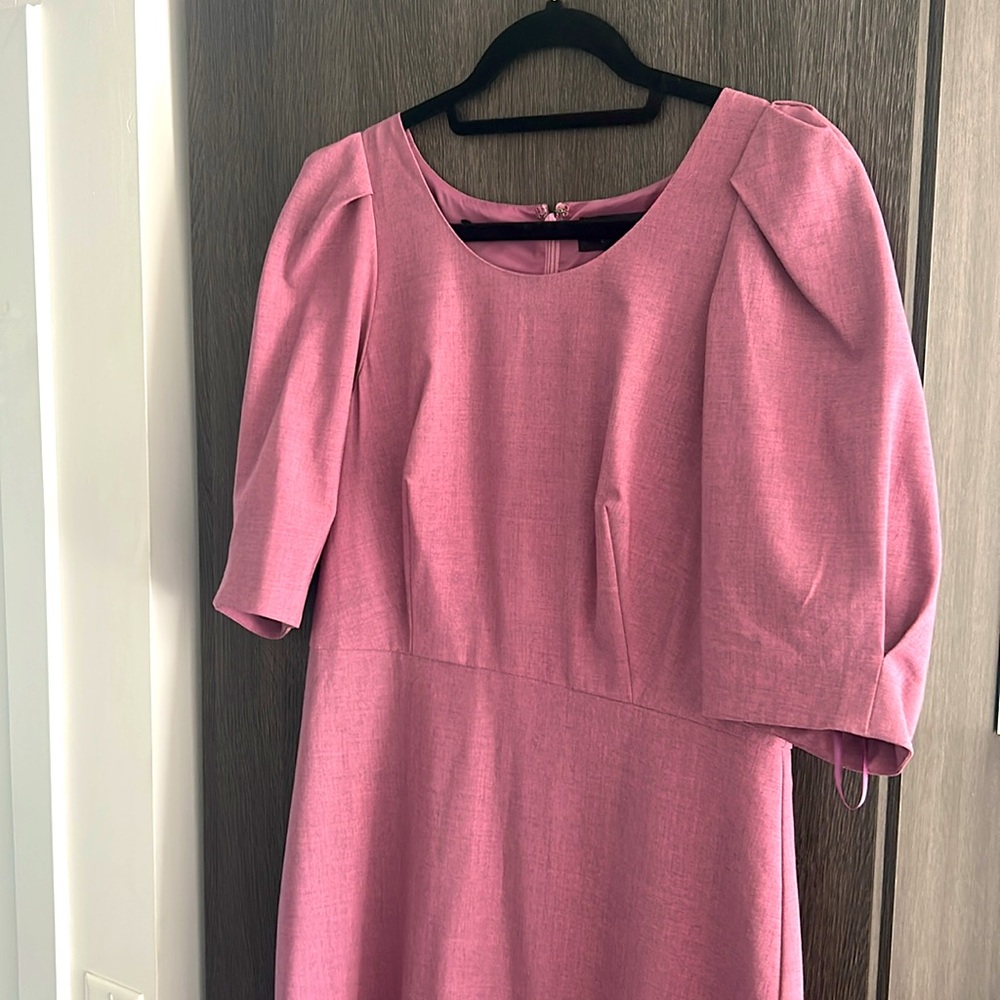 J. Crew Mauve Puff Sleeve Long Dress - Picture 10 of 12